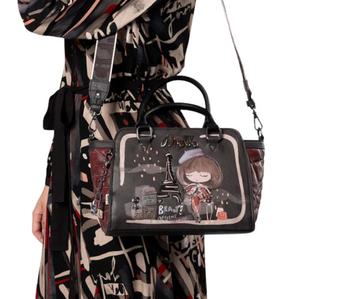 Poseta casual, dama, ANEKKE 41801-032, maro, piele ecologica